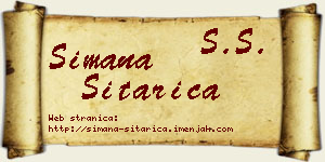 Simana Sitarica vizit kartica